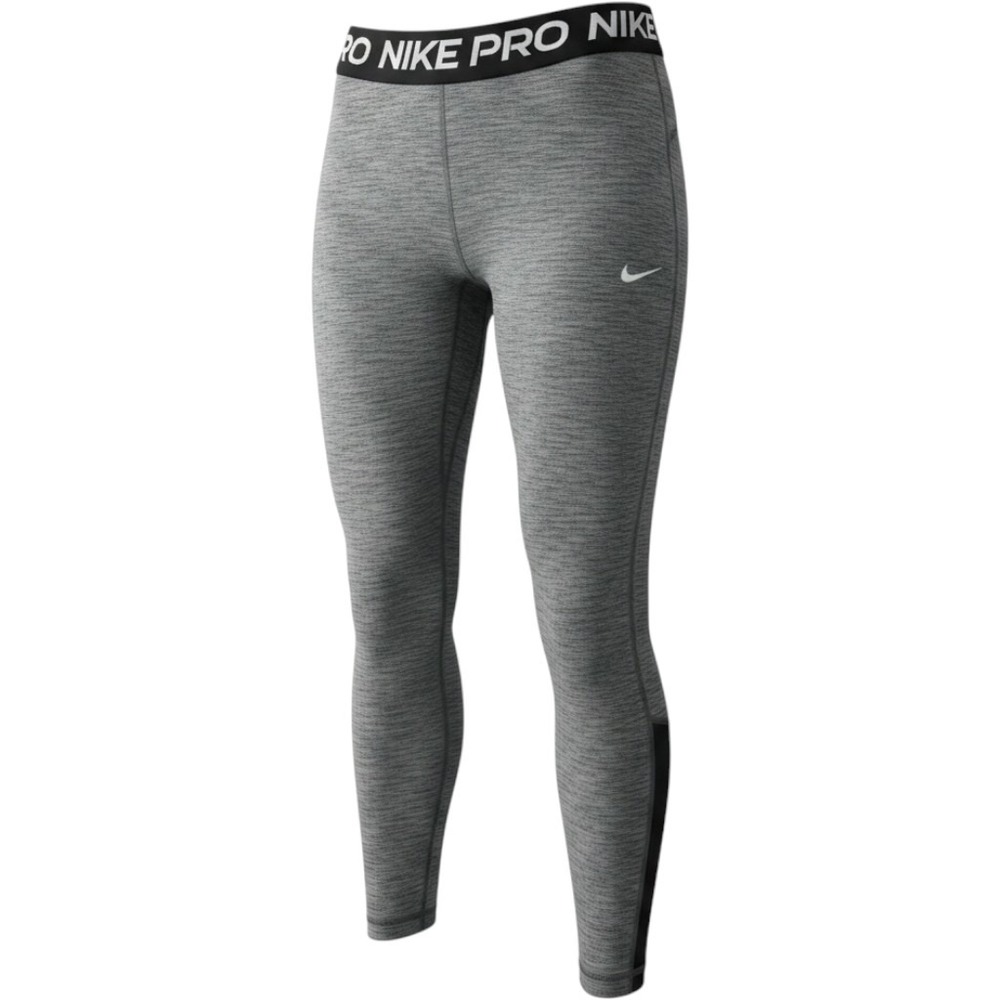 Nike Pro Dri-FIT Grey Heather Mesh Panel Training Leggings DC5393-010 Womens 1X